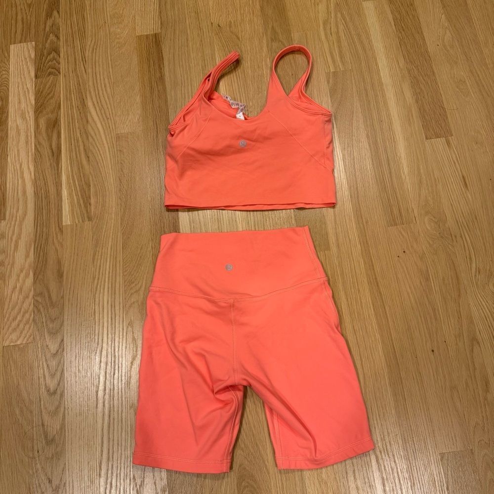 Lululemon Athletica Align Tank Top & Align Shorts Raspberry Cream - Picture 4 of 7